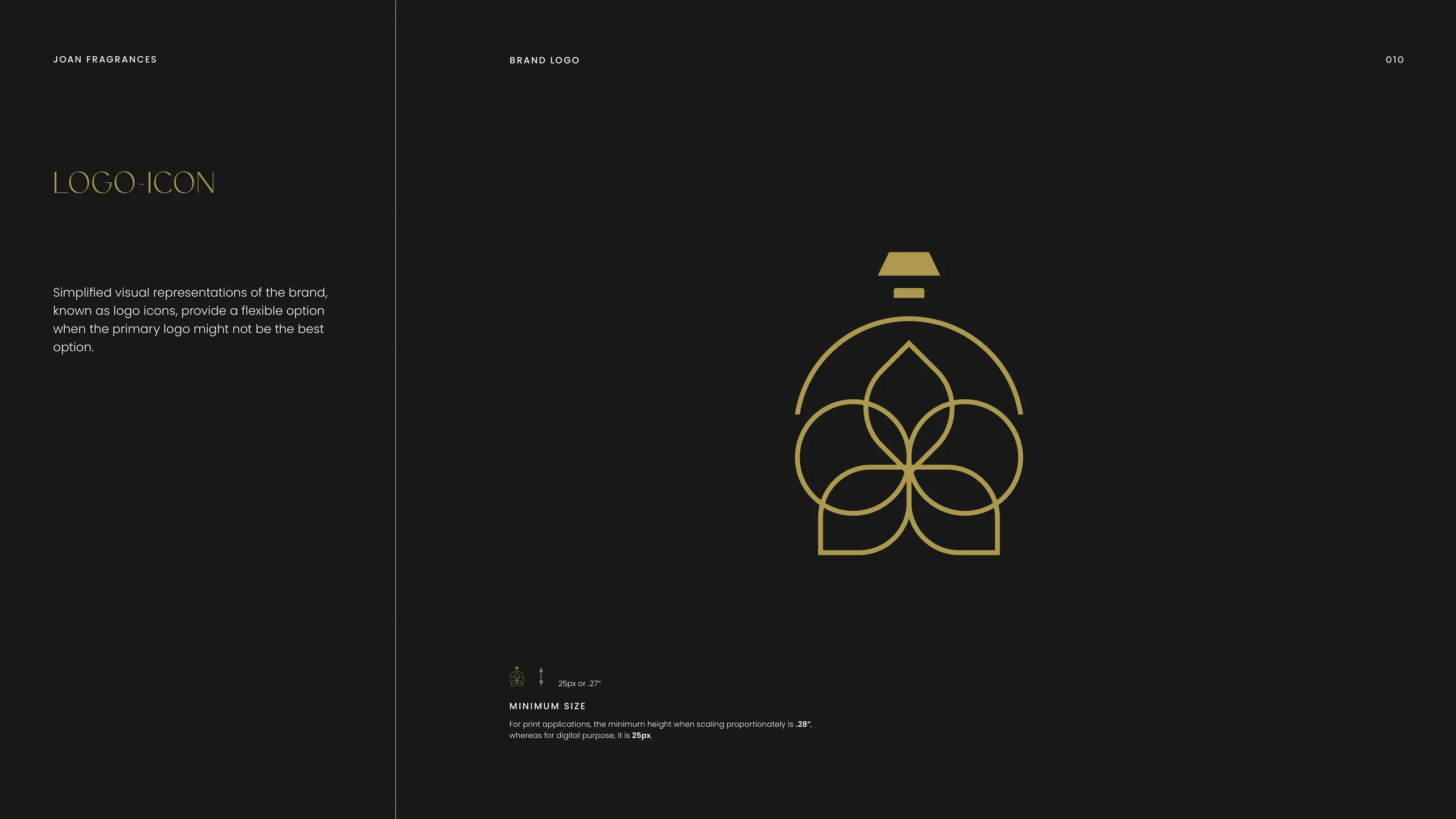 Joan Fragrances mark reduced to a single recognizable asset across surfaces